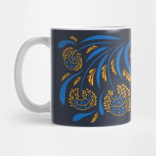 Folk flowers floral art print Flowers abstract art Mug